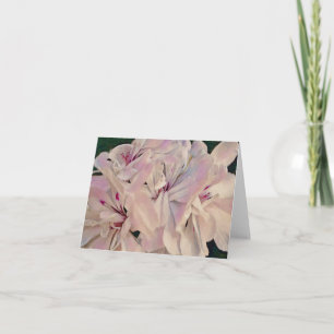 Rosa Geraniums från Gertie's Garden Art Note Card Kort