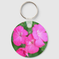 Rosa Geraniums Keychain