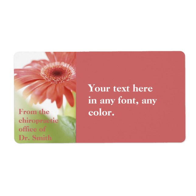 Rosa Gerbena Label Fraktsedel (Framsidan)