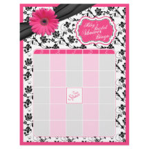 Rosa Gerber Daisy Black Blommigt Möhippa Bingo