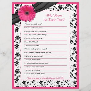 Rosa Gerber Daisy Black Blommigt Möhippa Game
