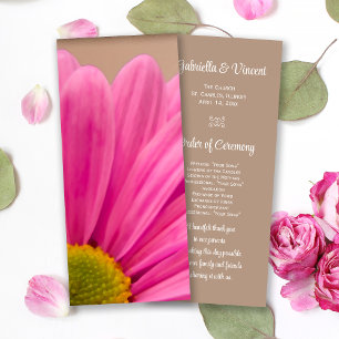 Rosa Gerber Daisy Bröllopsprogram Program