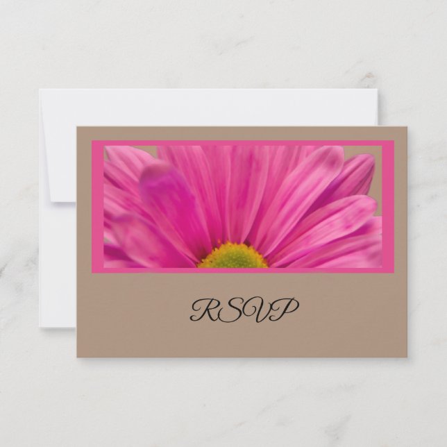 Rosa Gerber Daisy Flower Bröllop OSA Card Kort (Framsida)