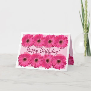 Rosa Gerber Daisy Grattis på födelsedagen Card Kort