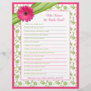 Rosa Gerber Daisy Grönt Blommigt Möhippa Game
