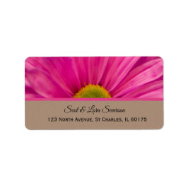Rosa Gerber Daisy Returadressetikett Adressetikett