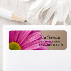 Rosa Gerber Daisy Returadressetikett Returadress Etikett