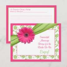 Rosa Gerber Recipe-kort för ett framgångsrikt Gift