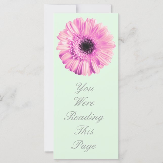 Rosa Gerbera Bookmark-mall (Framsida)