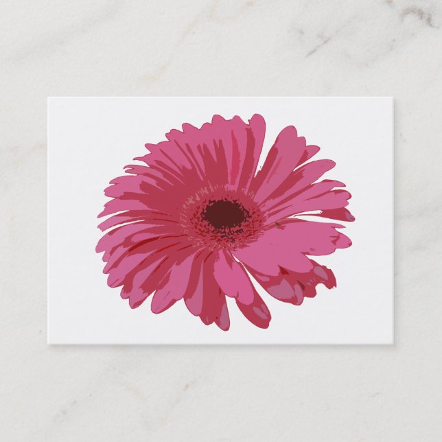 Rosa Gerbera CO ACEO Visitkort (Framsida)