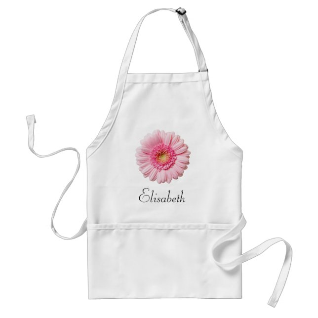 Rosa Gerbera Daisy Apron Förkläde (Framsidan)