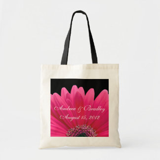 Rosa Gerbera Daisy Bröllop Välkommen Bag Tygkasse