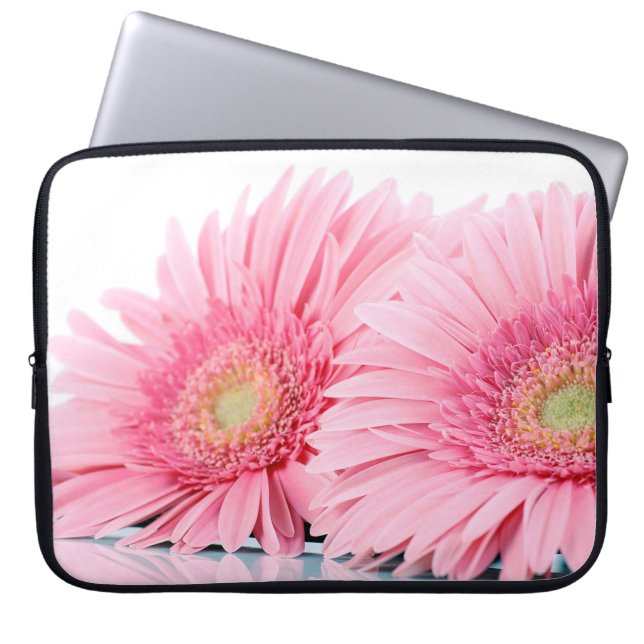 Rosa Gerbera Daisy Elegant Fotography Laptop Fodral (Framsidan)
