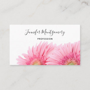 Rosa Gerbera Daisy Elegant Fotography Visitkort