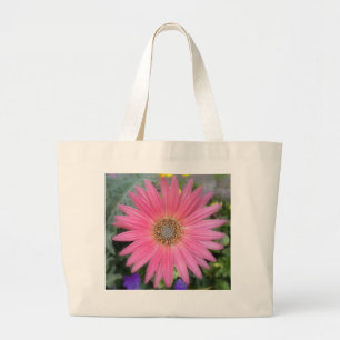 Rosa Gerbera Daisy Jumbo Tote Tygkasse