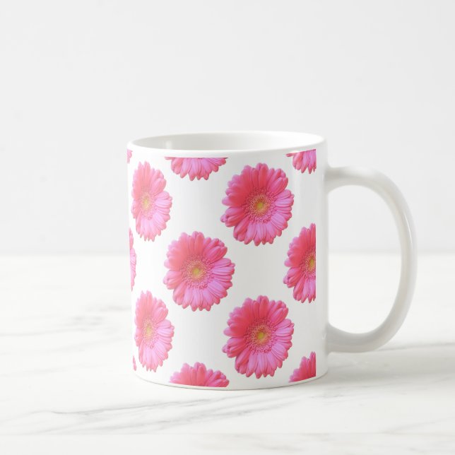 Rosa gerbera daisy kaffemugg (Höger)