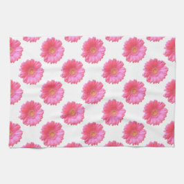 Rosa gerbera daisy kökshandduk