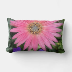 Rosa Gerbera Daisy Lumbar Pillow Lumbarkudde