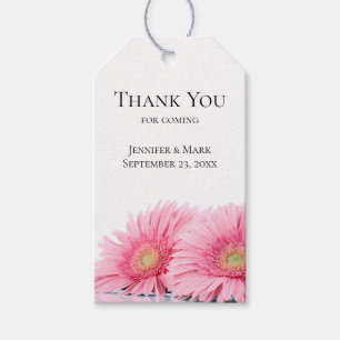 Rosa Gerbera Daisy Snyggt Photography Bröllop Presentetikett