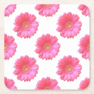 Rosa gerbera daisy underlägg papper kvadrat