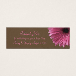 Rosa Gerbera Daisy Wedding Favor Märkre Litet Visitkort