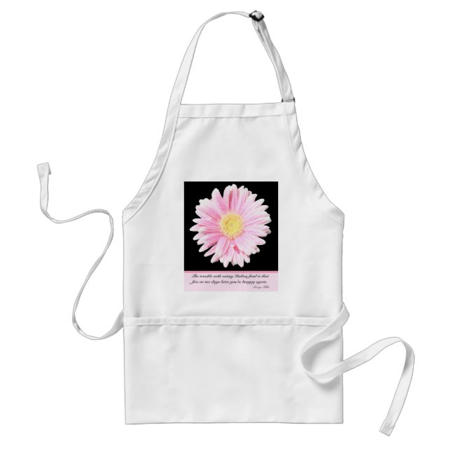 Rosa Gerbera-Daisyn om Apron Förkläde (Framsidan)