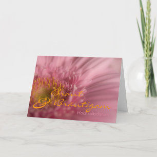 Rosa Gerbera •, Spara datera Karte Meddelande