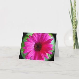 Rosa Gerberadaisynotecard Kort