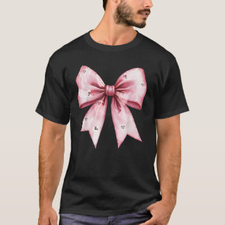 Rosa Ghost Bow Coquette Halloween Spooky Season Wo T Shirt