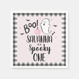 Rosa Ghost Halloween Födelsedagsfest Papper Pappersservett