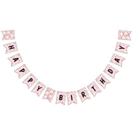 Rosa Ghost Halloween Spooky One Grattis på födelse Vimplar