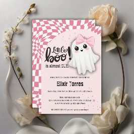 Rosa Ghost Little Boo är nästan tack vare Baby Sho Inbjudningar
