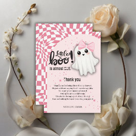 Rosa Ghost Little Boo är nästan tack vare Baby Sho Kort