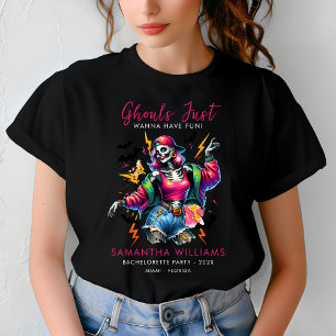 Rosa Ghouls Hallowen Bachelorette Party T Shirt