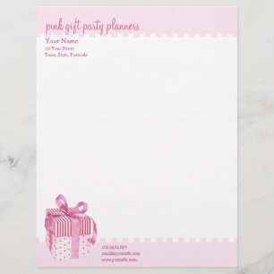 Rosa Gift rand Letterhead Brevhuvud