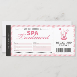 Rosa Gift Voucher-intyg för massage på spa Day