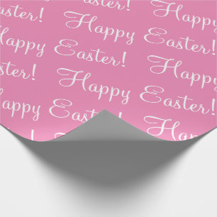 Rosa Gift Wrapping Papper för Påsk-skript Presentpapper