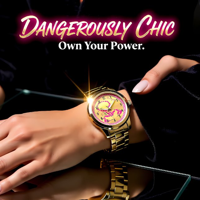 Rosa giftig skorpion mycket giftig insekt armbandsur (Skapare uppladdad)