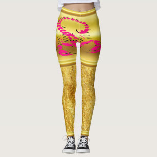 Rosa giftig skorpion mycket venös insekt leggings
