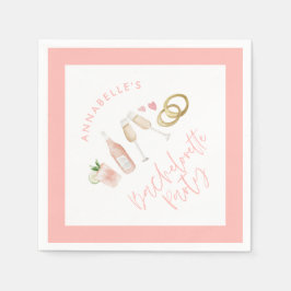 Rosa, gigantisk, modern cocktail-manusskript, bach pappersservett