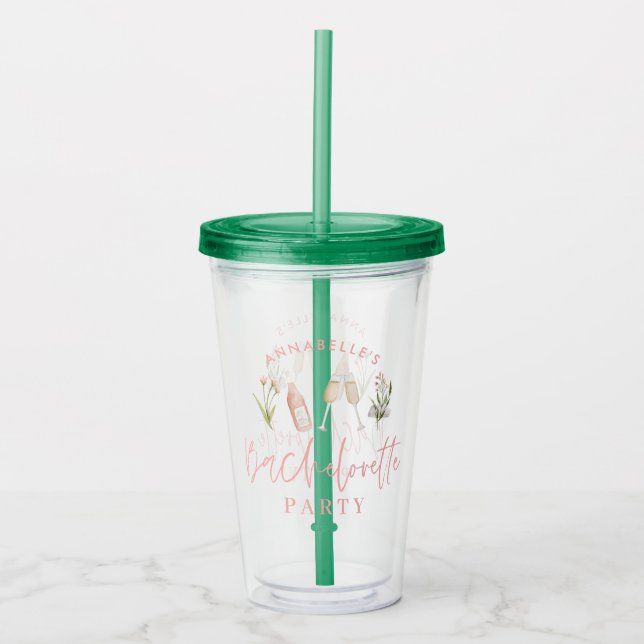Rosa, gigantisk, modern drinkparsstrand  take away mugg (Framsida)