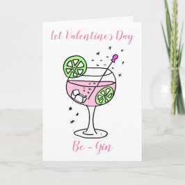 Rosa Gin Glad Alla hjärtans dagskort Kort