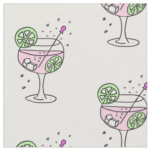 Rosa Gin Glass Tyg