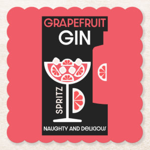 Rosa Gin Underlägg Papper