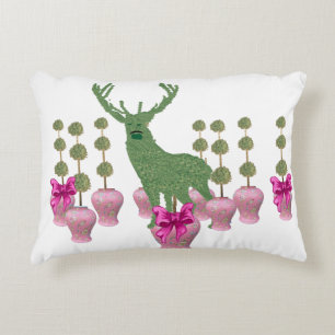 Rosa Ginger Burk Burk Hjort Topiary Art Poster Prydnadskudde