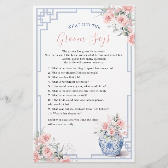  Rosa Ginger Burk Chinoiserie What Groom Says (Framsida)