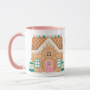 Rosa Gingerbröd House Mugg