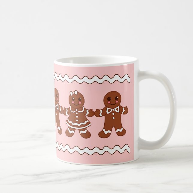 Rosa Gingerbröd Julkaffe Mugg (Höger)