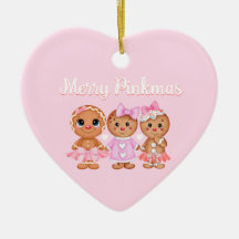 Rosa Gingerbröd Ornament