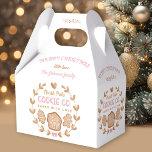 Rosa Gingertea jul-cookies Exchange Namn Presentaskar<br><div class="desc">Cute Gingertea jul-kök Exchange-tjänst/presentlåda på rosa. Anpassa enkelt den här jullösningen med din egen text. - Kate Eden Art.</div>